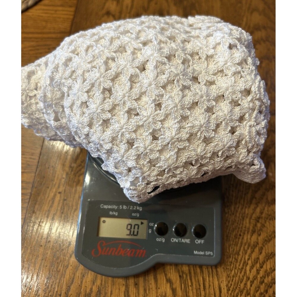 Vintage April Cornell Crochet Sweater Cardigan Sz Medium Cottagecore Dainty Boho - Picture 12 of 12